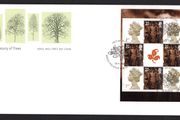 2000 Great Britain A Treasury of Trees Stamp Booklet Pane Royal Mail Addressed First Day Cover (FDC)