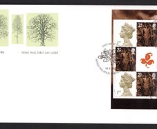 2000 Great Britain A Treasury of Trees Stamp Booklet Pane Royal Mail Addressed First Day Cover (FDC)