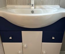 vanity unit with storage with tap