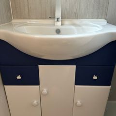 vanity unit with storage with tap