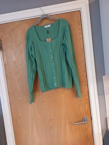 Gallery  Jade Pleated Style   Cardigan.    S. M - 14    B.N.W.T.