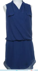 blue sleeveless dress
