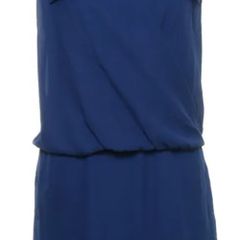 blue sleeveless dress