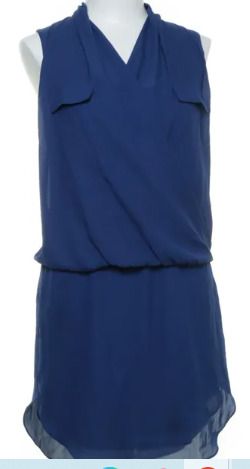 blue sleeveless dress