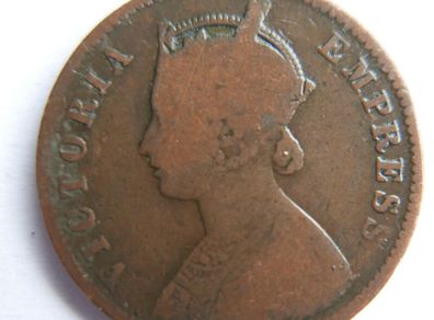 British India 1883 Queen Victoria Quarter Annas
