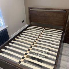 Double bed wooden