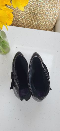 SEE by Chloe black leather hi-shine ankle boots Sz 40 (fit 7-7.5UK) - Rrp 495 (New)