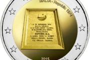 Malta 2 Euro Commemorative Coin 2015 - Republic 1974. Uncirculated.