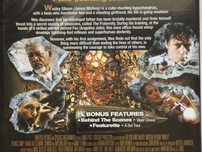 Wanted (With Limited Edition Comic) James McAvoy, Angelina Jolie & Morgan Freeman [2008] [Movie DVD]