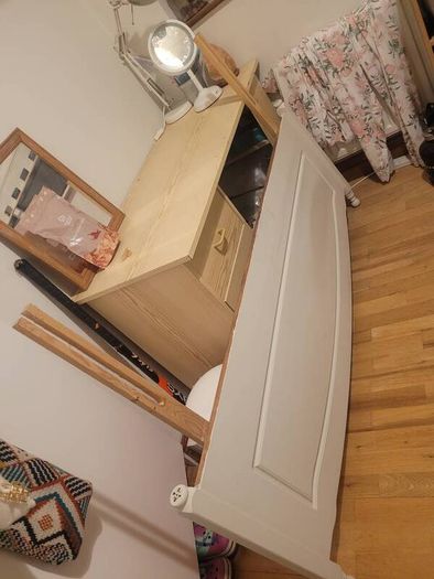 Free white wooden kingsize headboard, Celbridge