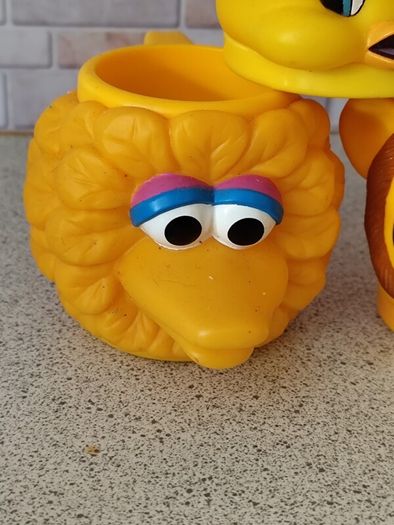 Vintage 90s Plastic 3D Character Mugs Bundle  Tweety Bird, Lion and Tiger