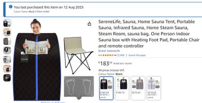 Like New SereneLife Portable Home Sauna - Used Only handful of times