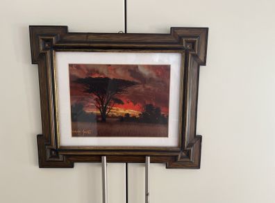 Red sky painting