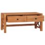 Desk with 2 Drawers 100x40x45 cm Recycled Teak Wood Image 2