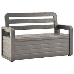 Garden Storage Bench Plastic Anthracite  - Free Delivery Nationwide