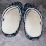 Crocs Rebel Rebel clogs Size Uk 6 Blue & black tie-dye with signature silver spike detailing Image 7
