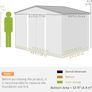 9 x 6ft Metal Garden Shed, Outdoor Storage Tool House with Ventilation Slots, Foundation Kit and Lockable Double Doors, Light Green Image 7