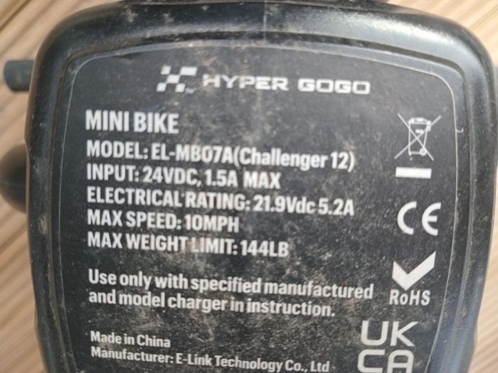 Hyper GOGO Challenger 12 Motorbike