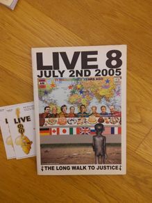 Live 8 Touring Programme and 2 Ticket Stubs