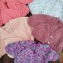 5 x Handknit cardigans and hats Image 4