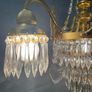 FLAS SALE ! WAS 850 NOW 650 ! Beautiful French Brass & Crystal Chandelier. Image 2