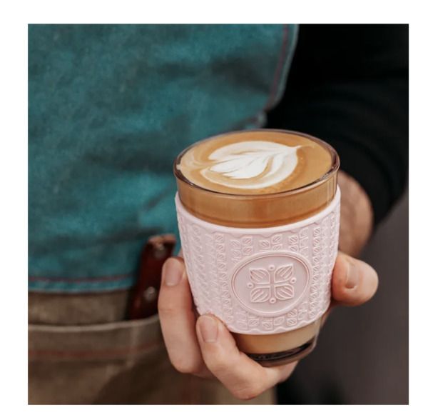 Funk My World - Pink Eco-Friendly Travel Mug Borosilicate Glass - 12oz Barrister Friendly