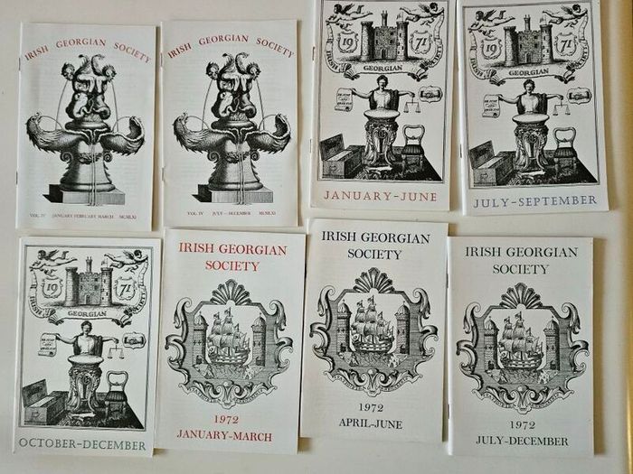 Irish Georgian Society bulletins lot 1967-1982 rare collectors paraphernalia