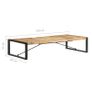 Coffee Table 180x90x40 cm Rough Mango Wood Image 3
