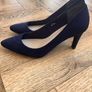 New M&S navy suede high heels Image 2