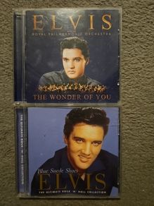 Elvis Presley CDs Collection: The Wonder of You. Elvis With The Royal Philarmonic Orchestra / Blue Suede Shoes. The Ultimate Rock'n 'Roll Collection.