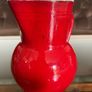 Vintage Emile Henry Bright Red Milk Jug French Farmhouse Kitchen Decor or Bud Vase Image 3