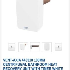 Vent Axia Heat Recovery Extract Fan
