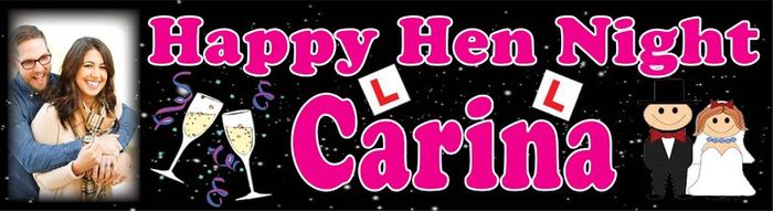 Personalised Hen Party Banner Poster with photos