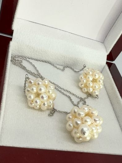 Silver AAA Fresh Water Pearl Necklace (70.00 Ct) - Sterling Silver