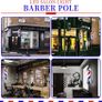 50cm Barber Pole, Red Blue and White Barbershop Rotating Light Fixture, Image 3