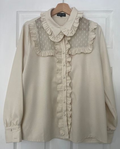 Sister Jane Cream Ruffle Blouse - Size L