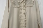 Sister Jane Cream Ruffle Blouse - Size L