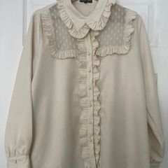 Sister Jane Cream Ruffle Blouse - Size L