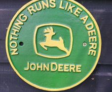 nothing runs like a deer  cast  iron sign
