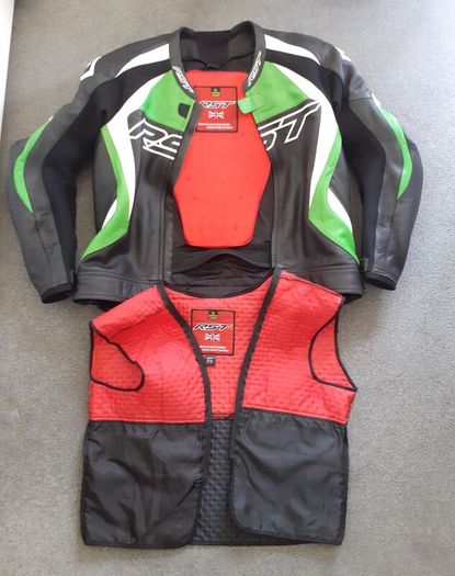 RST TracTech Evo 4 Two Piece Leather Suit Kawasaki Ninja Green (not Alpinestars Furygan Dainese)