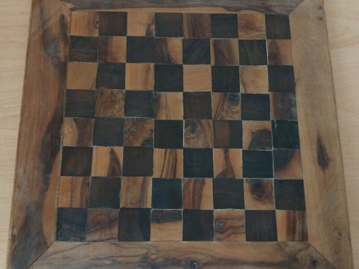 Handmade hardwood chessboard (needs some TLC) FREEPOST