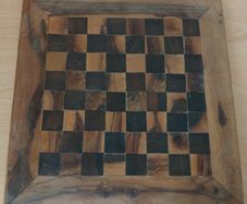 Handmade hardwood chessboard (needs some TLC) FREEPOST