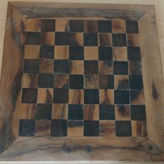 Handmade hardwood chessboard (needs some TLC) FREEPOST