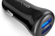 Car Charger USB Car Cigarette Lighter 24W Adapter with Total 5V 4.8A Output and Two Guiding LED Lights for iPhone XS/XR/XS Max, Galaxy S9/S8, iPad Pro, and Android Devices
