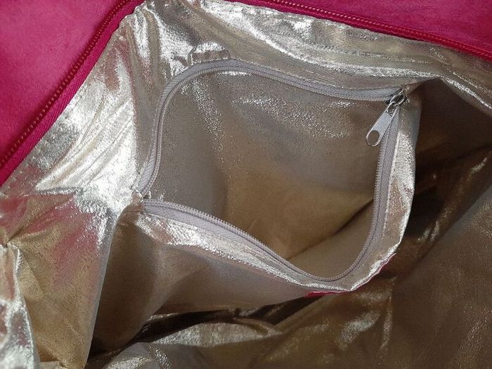 New pink suede tote bag
