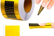 Brand new 1roll/100pcs Gold Color Uv Gel Nail Extension Forms Paper