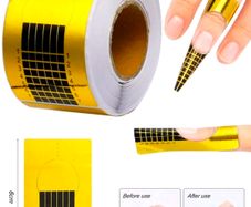 Brand new 1roll/100pcs Gold Color Uv Gel Nail Extension Forms Paper