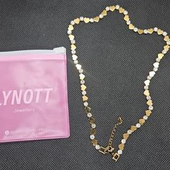 Lynott Starlight Heart Tennis Necklace in Gold Colour