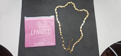 Lynott Starlight Heart Tennis Necklace in Gold Colour