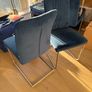 Set of 8 Navy Blue Velvet Dining Chairs Image 3